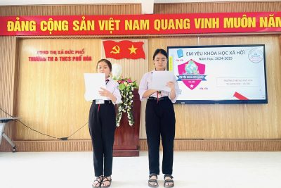 Sôi động sinh hoạt ngoại khoá “Em yêu khoa học xã hội” tại trường TH&THCS Phổ Hoà